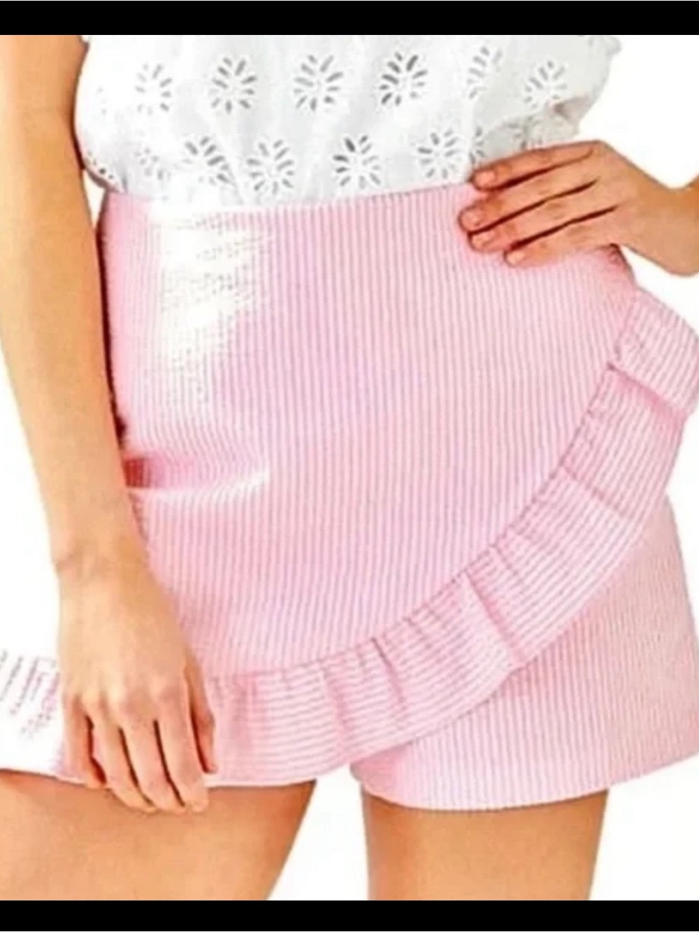Lilly Pulitzer | Shorts | Lilly Pulitzer Faye Pink And White Size 10